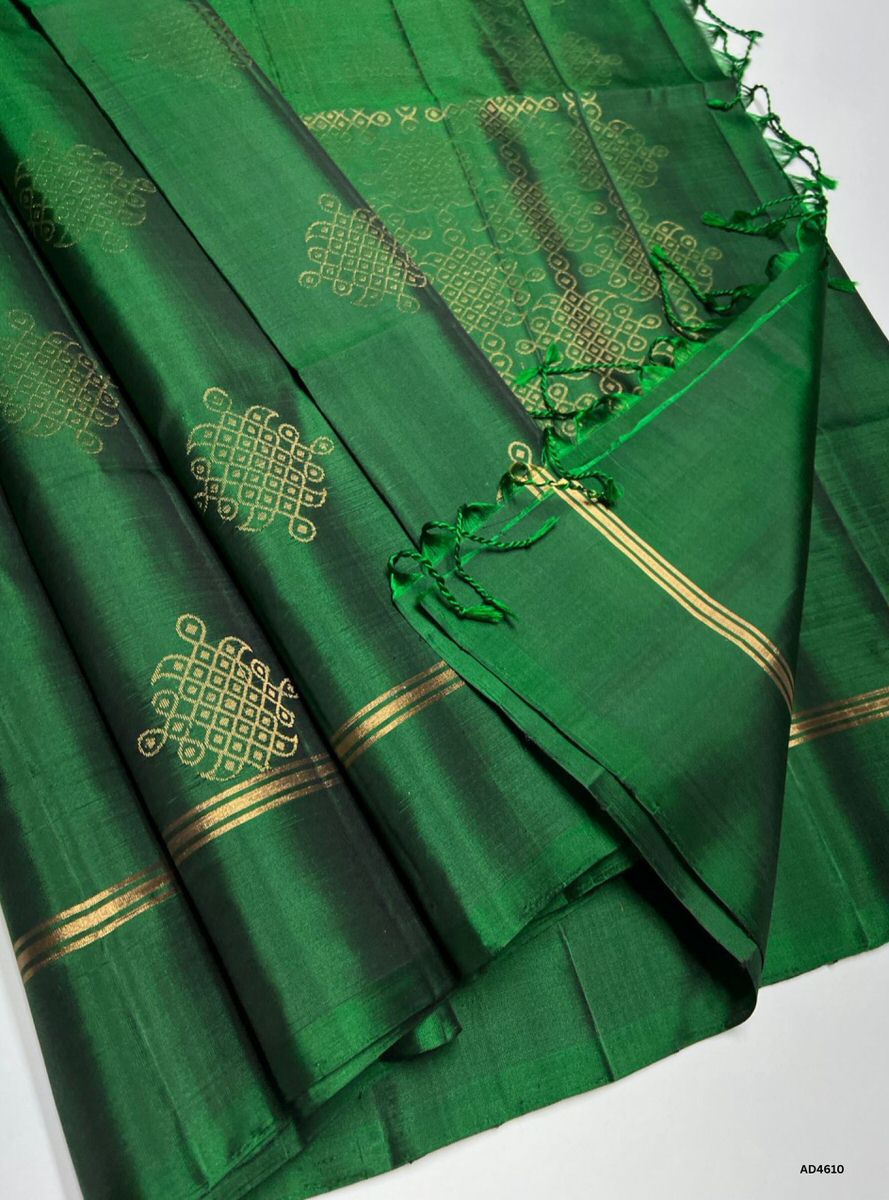 Green - Kolam Soft Silk Saree