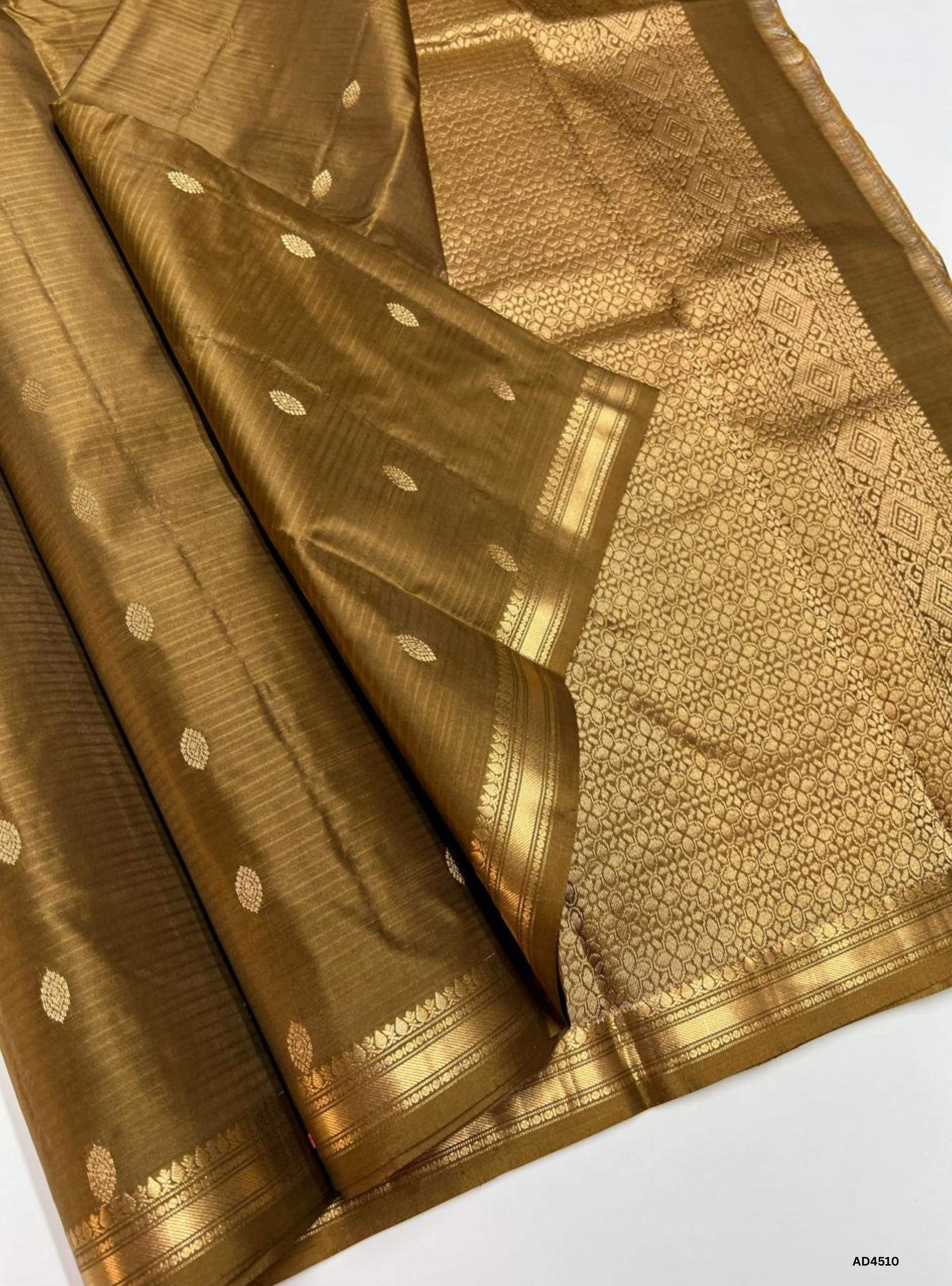 Golden Brown - Soft Silk Saree