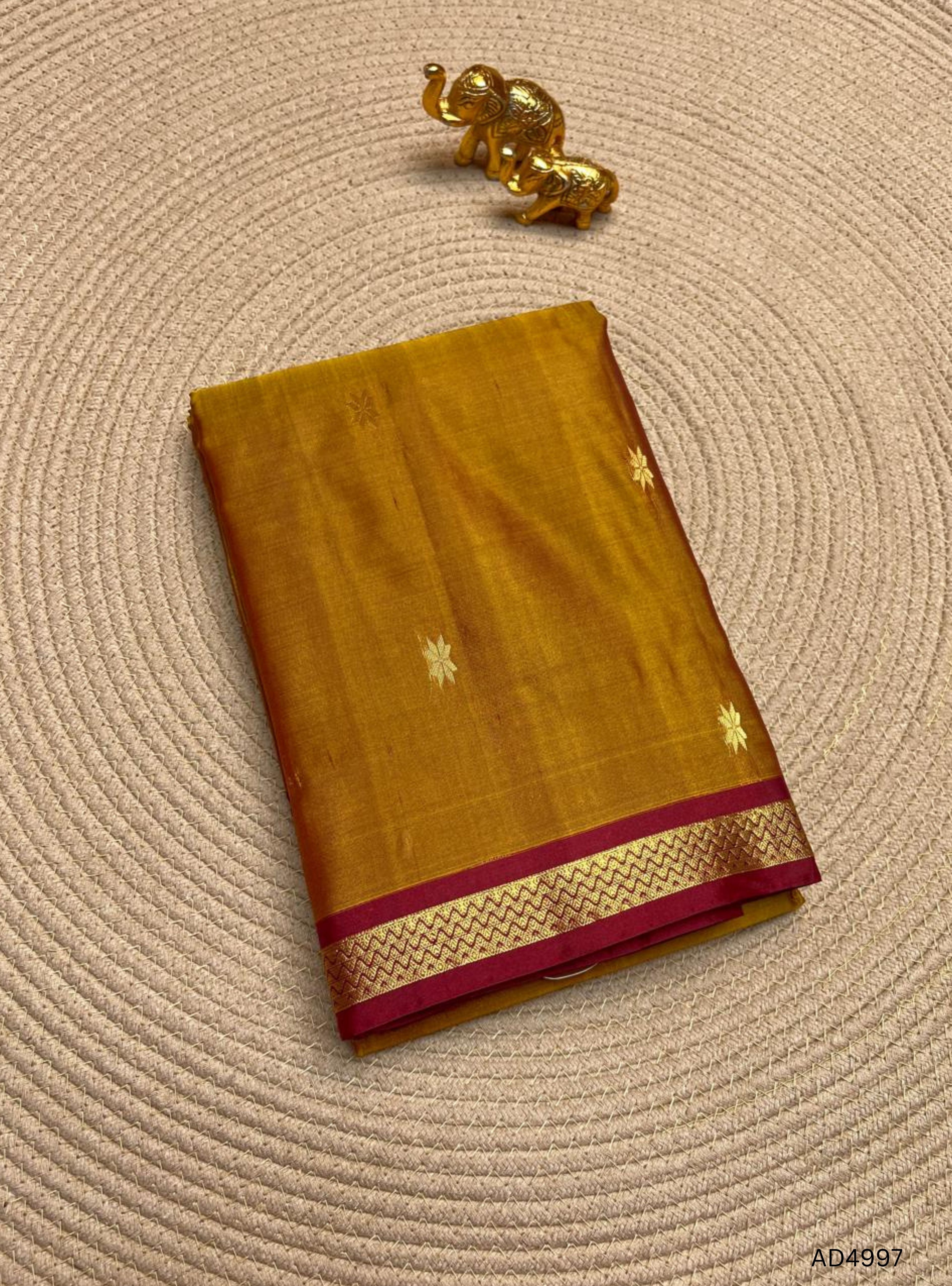 Brown & Plum - Kanchi Border Soft Silk Saree