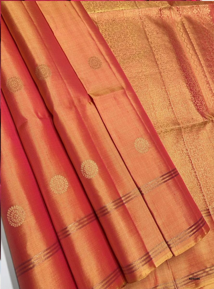 Neon Orange - Soft Silk Saree