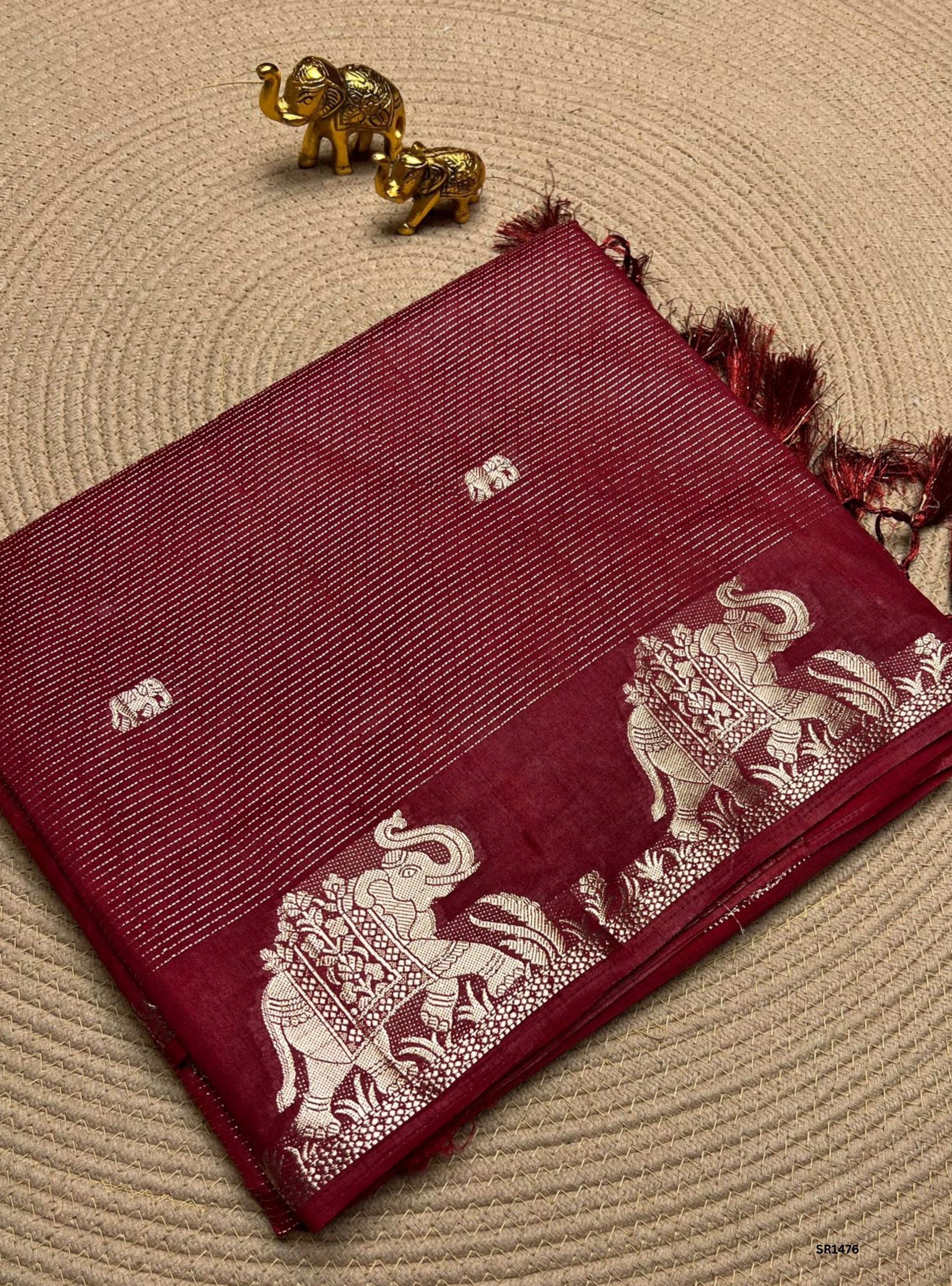 Maroon - Devadhara Silk Saree