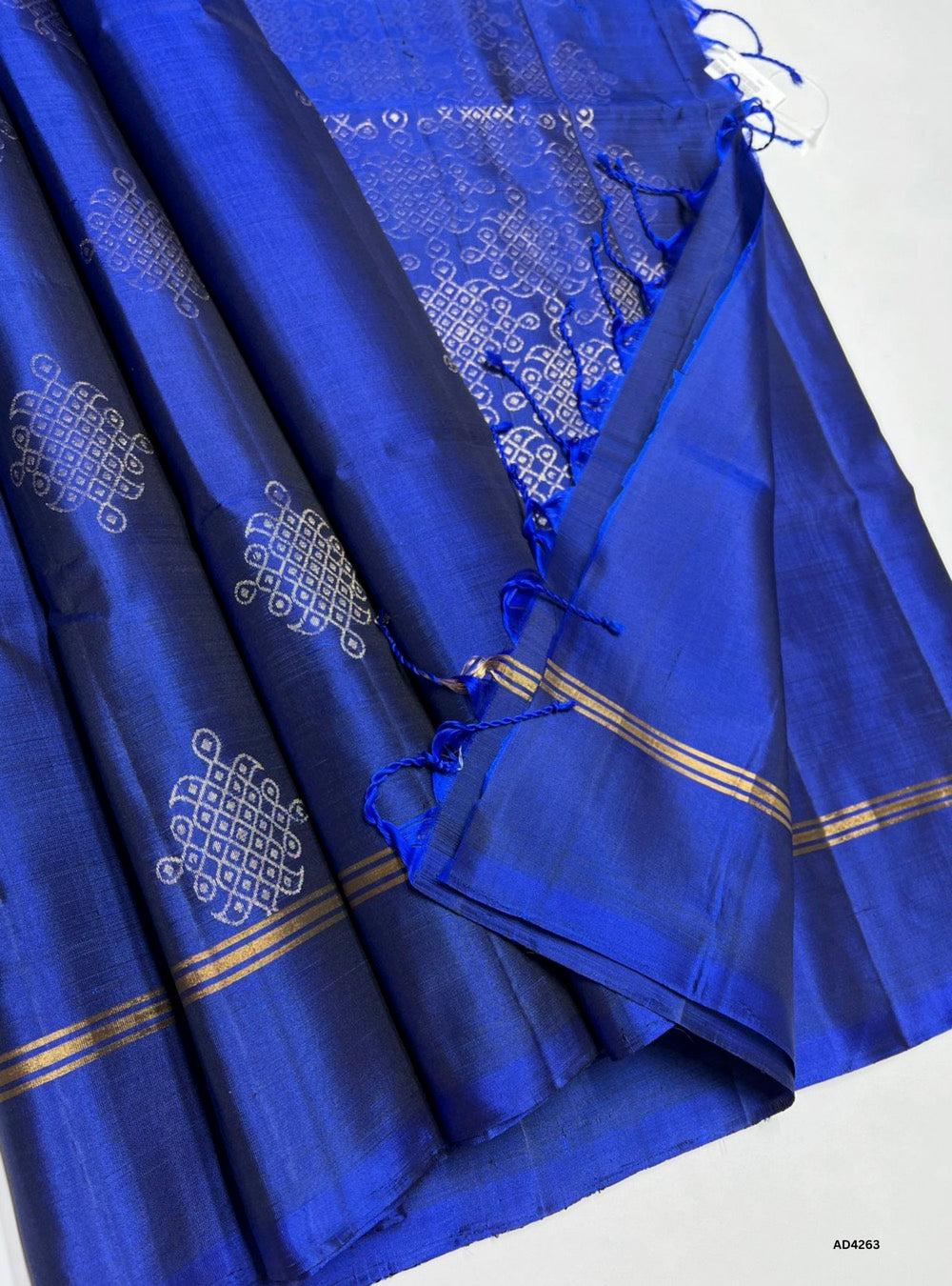 Royal Blue - Kolam Soft Silk Saree
