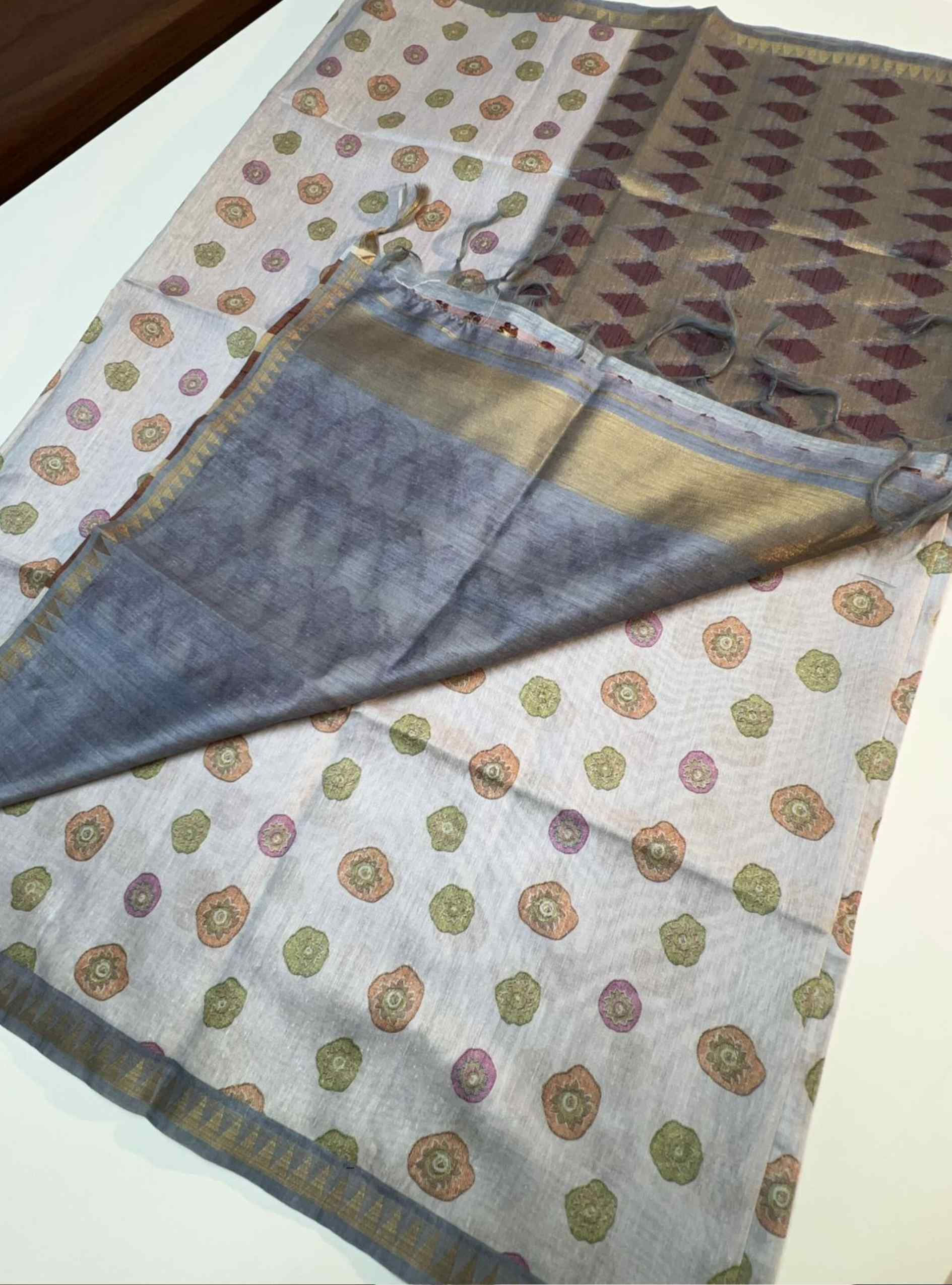 Lite Blue - Chanderi Cotton Saree