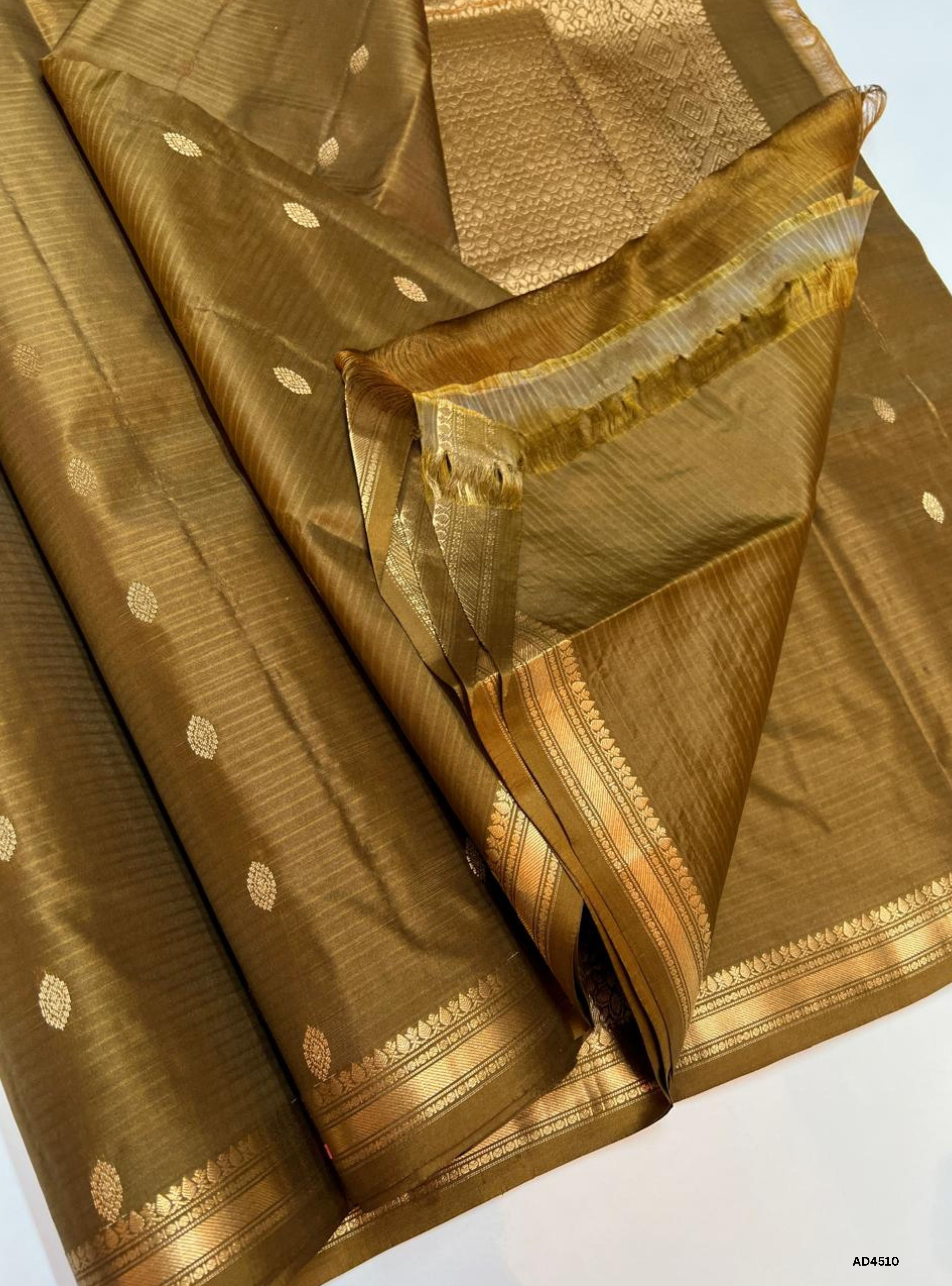 Golden Brown - Soft Silk Saree
