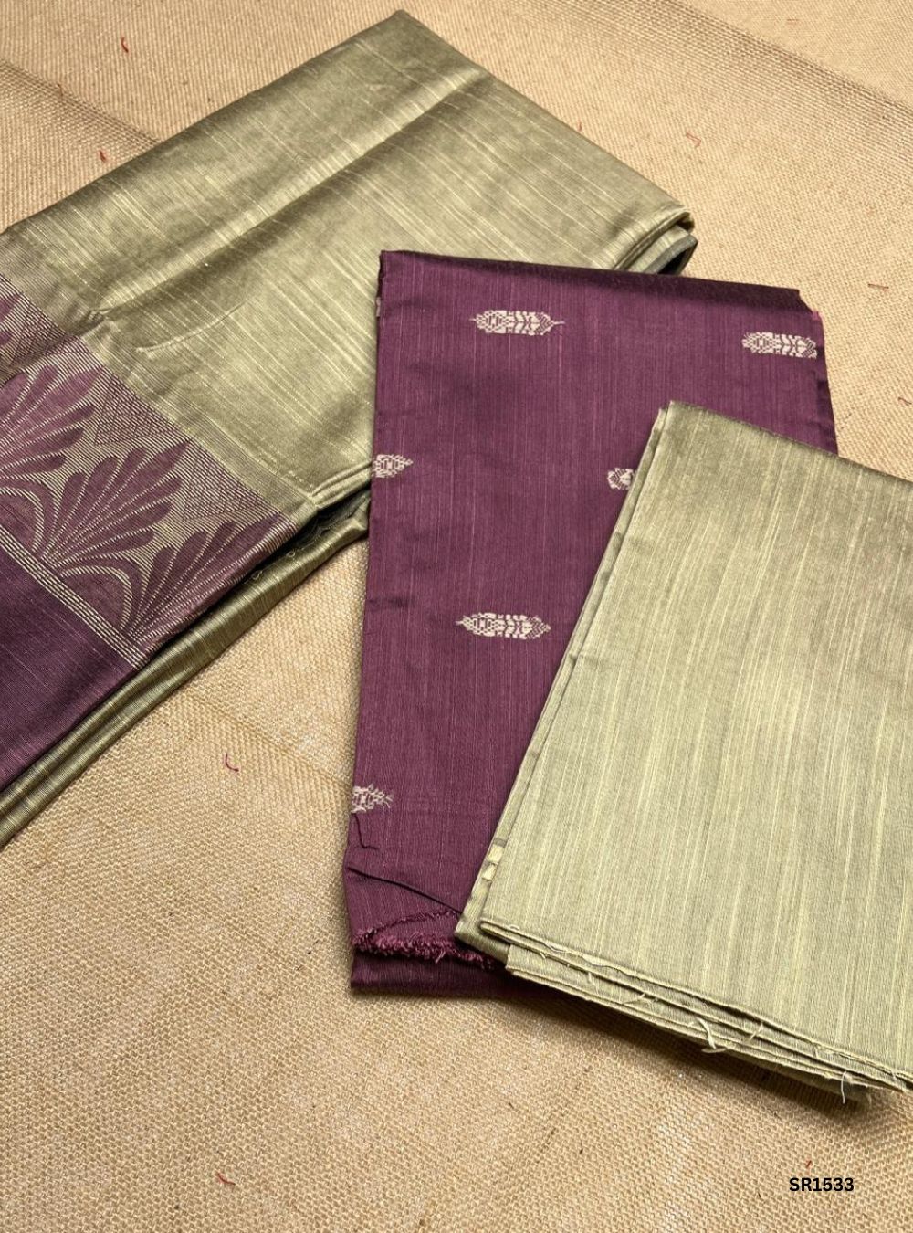 Onion Pink - Raw Silk Unstiched Suit 3 Pc Set