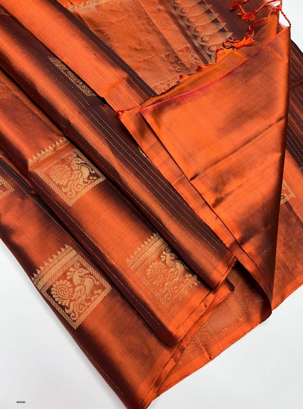 Rustic Orange - Soft Silk Saree