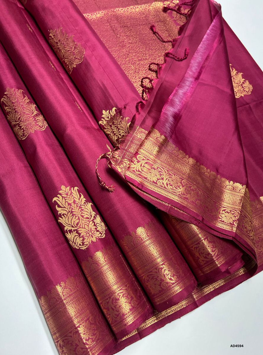 Aesthetic Maroon - Kanchi Border Soft Silk Saree