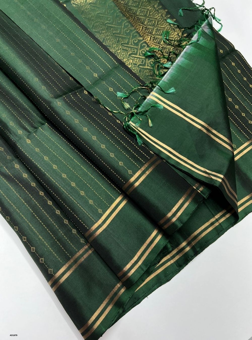 Bottle Green - Soft Silk Saree