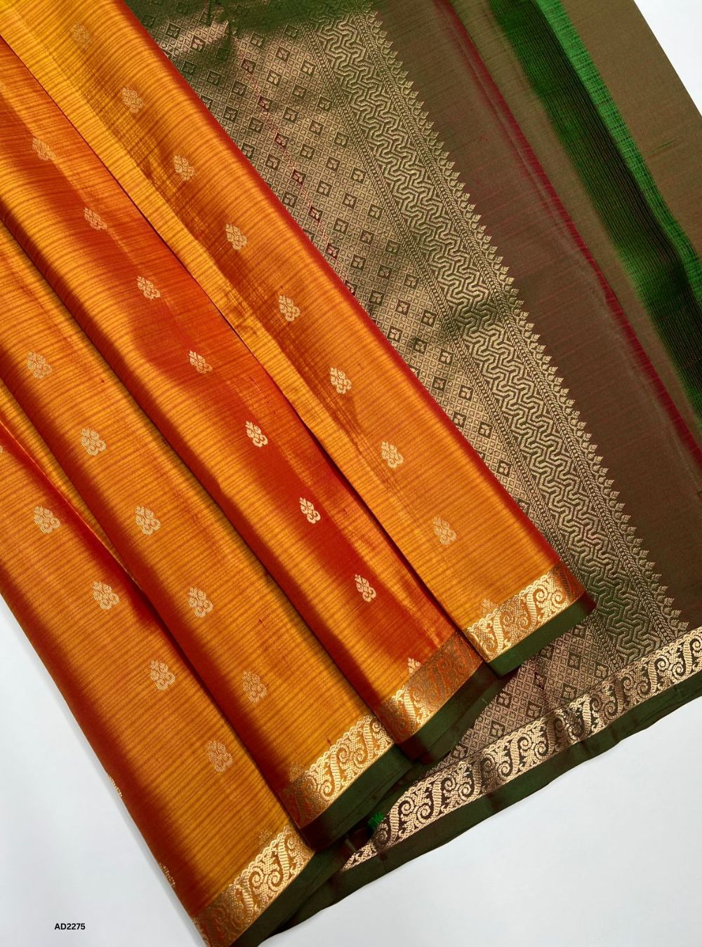 Mango Yellow & Green - Soft Silk Saree