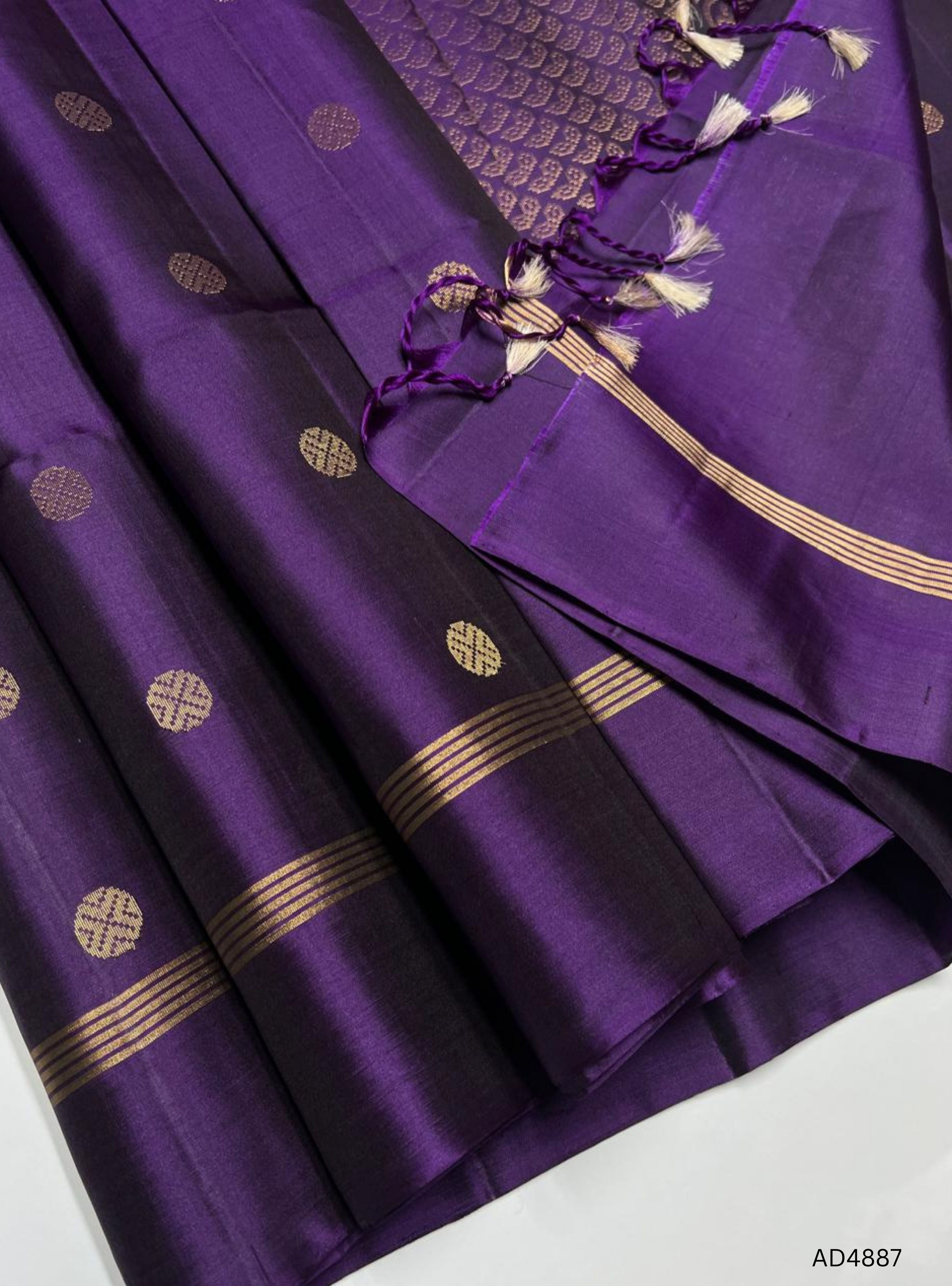 Purple - Soft Silk Saree