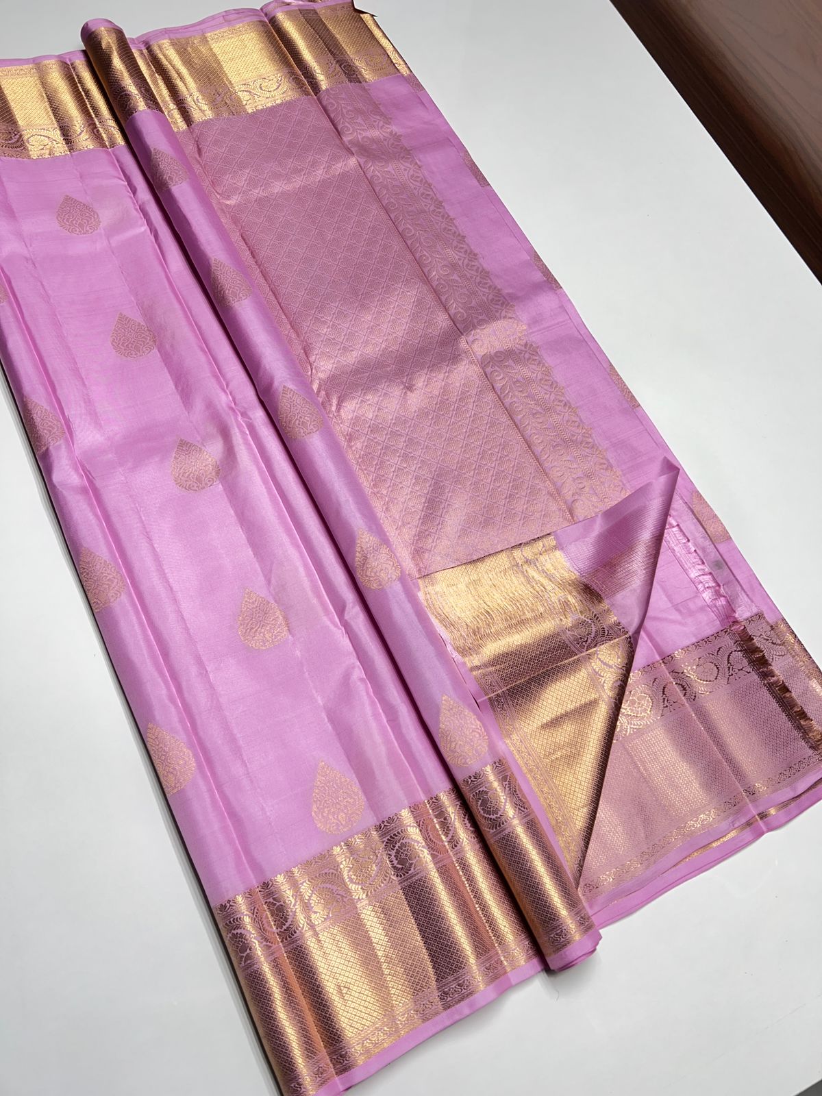 Onion Pink - Soft Silk Saree
