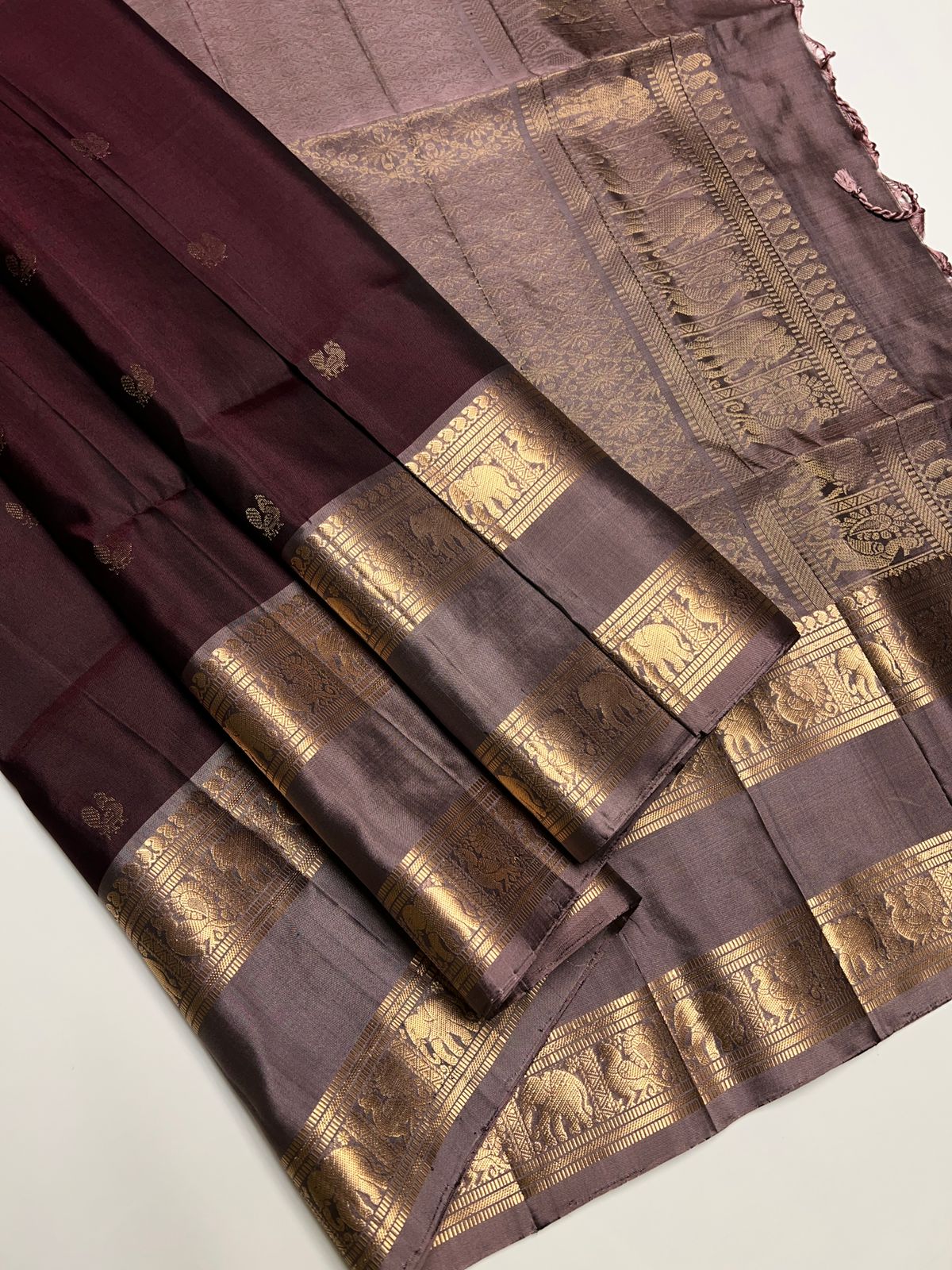 Coffee Brown & Coco Brown - Soft Silk Saree