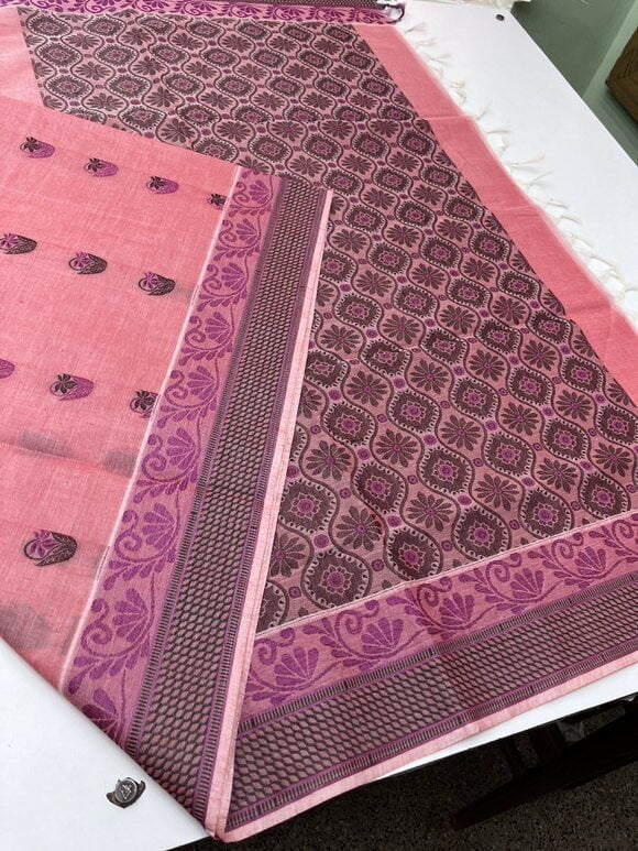 PEACHISH PINK - PURE COTTON