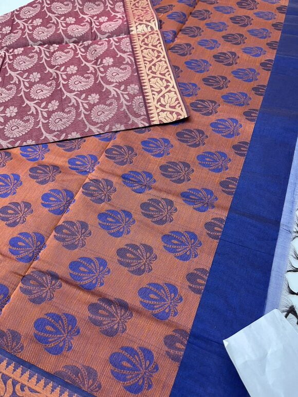 MAROON - PURE COTTON SAREE