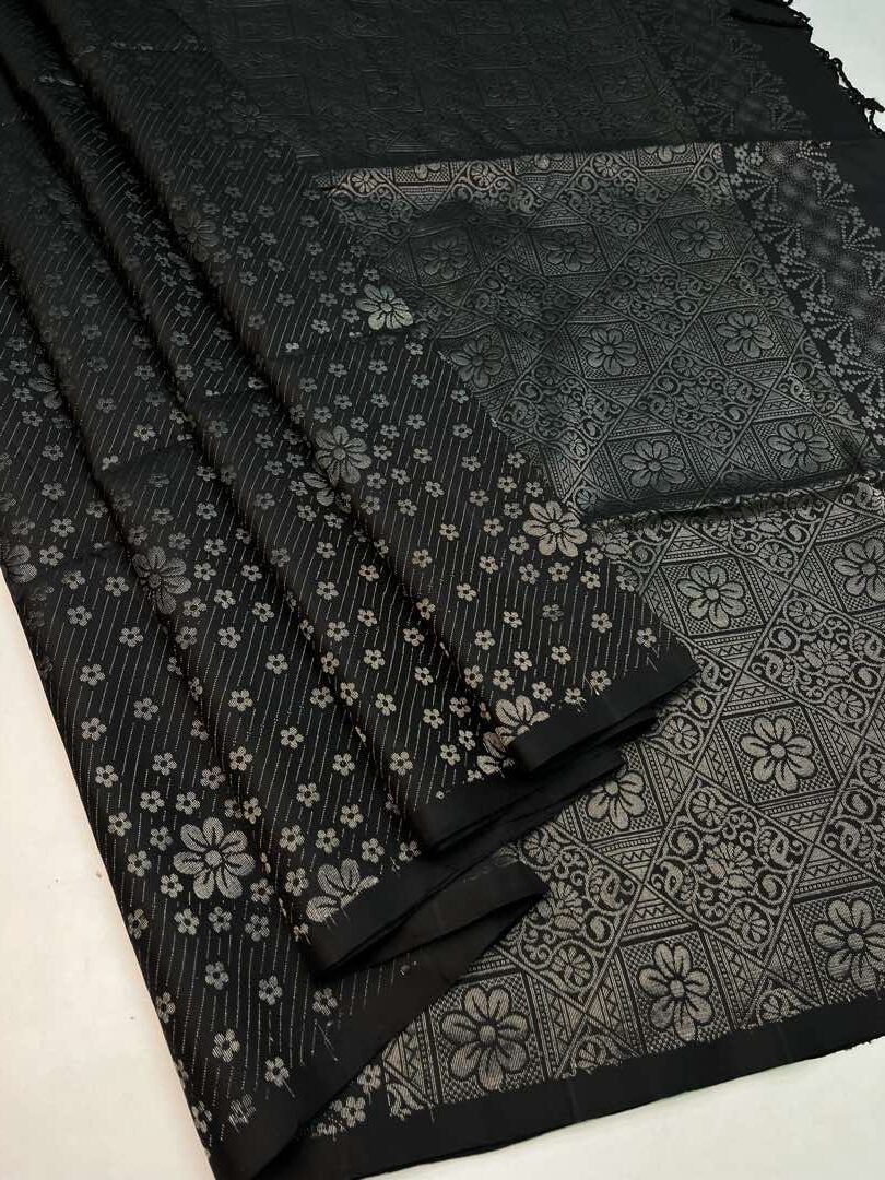 Black - Soft Silk Saree
