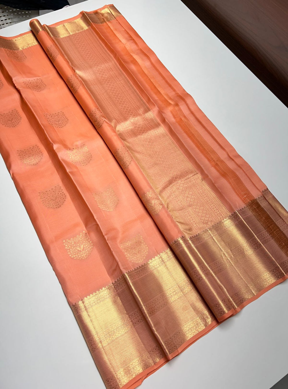Peach - Kanjeevaram Silk Saree