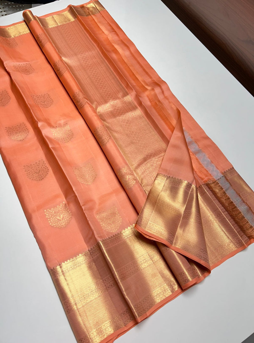 Peach - Kanjeevaram Silk Saree
