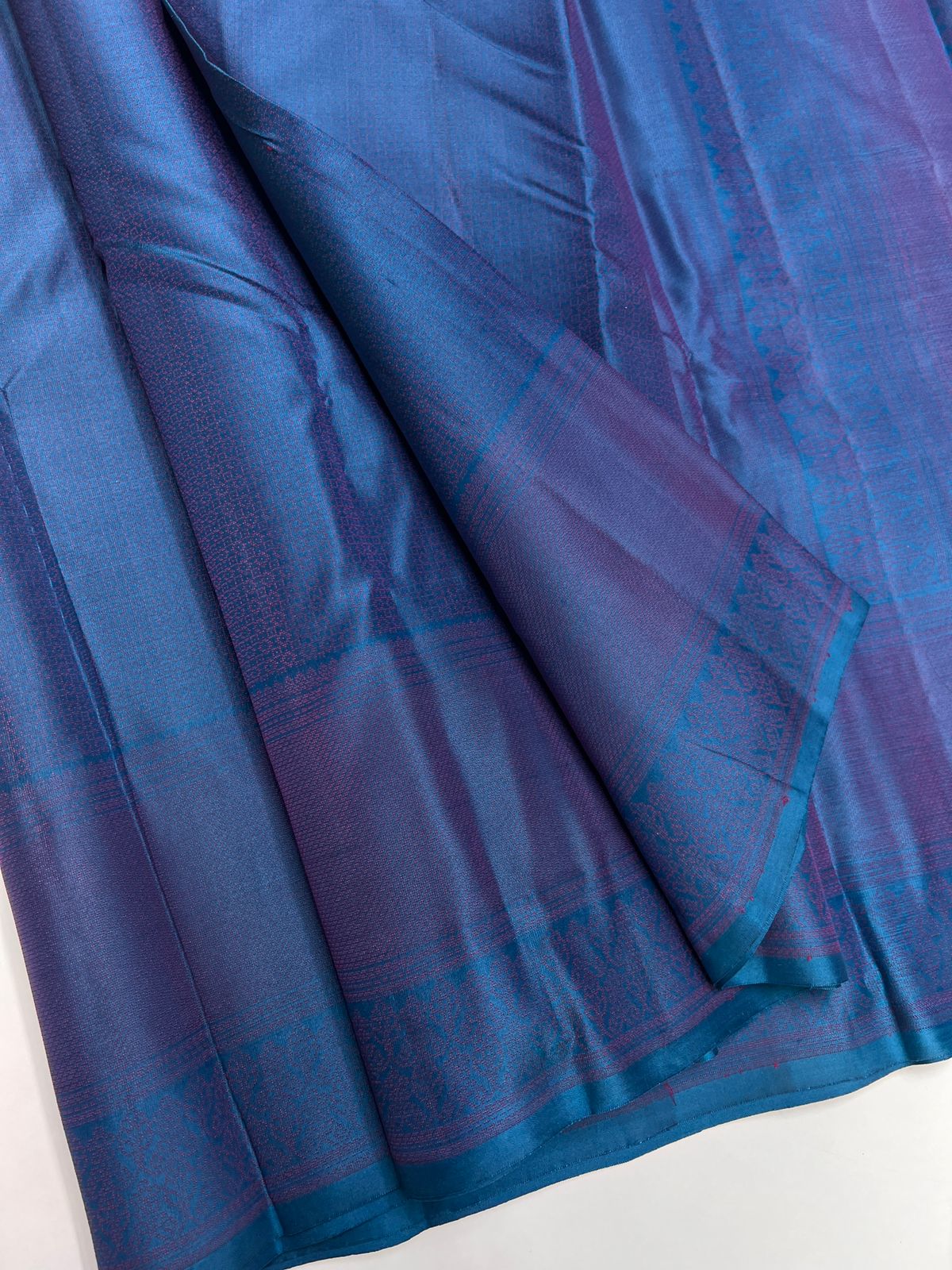 Peacock Blue - Soft Silk Saree