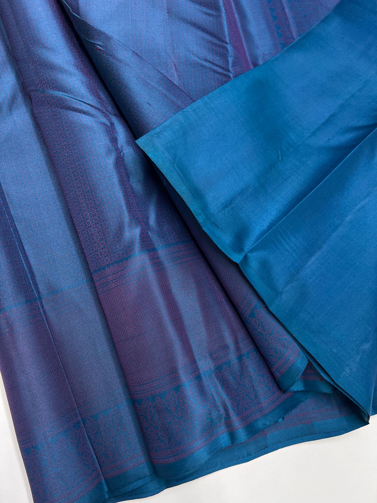 Peacock Blue - Soft Silk Saree
