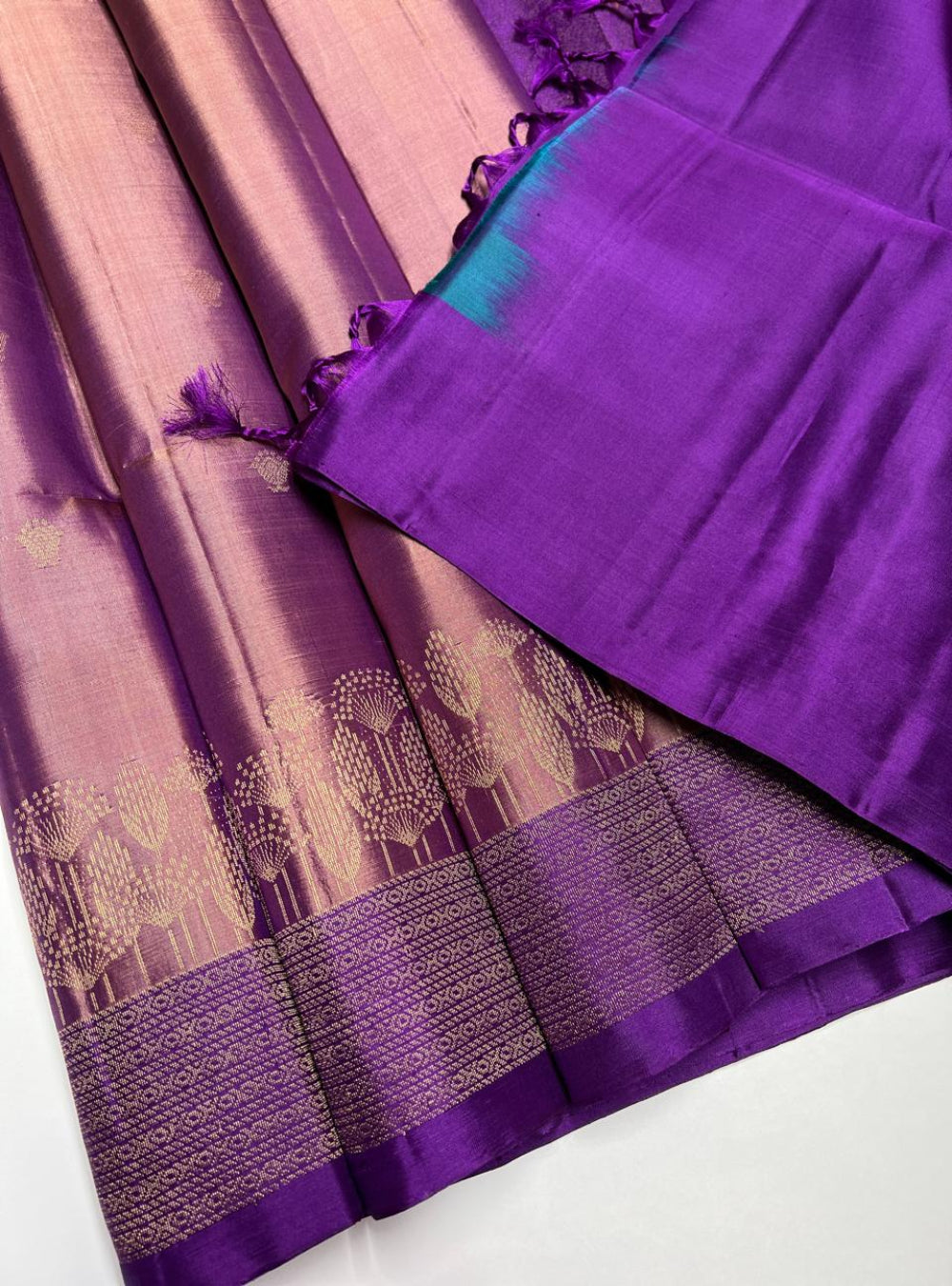 Coco Brown & Purple -Turning Soft Silk Sarees