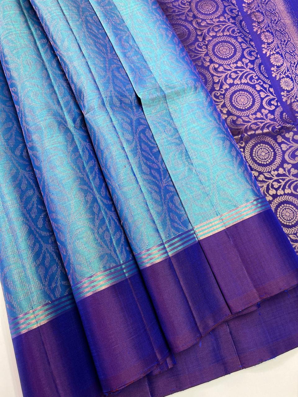 Dual Tone Blue & Purple - Soft Silk Bridal