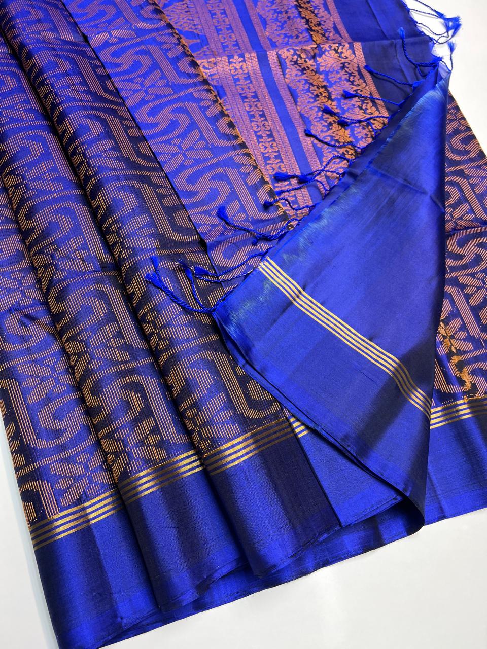 Ink Blue - Soft Silk Bridal Saree