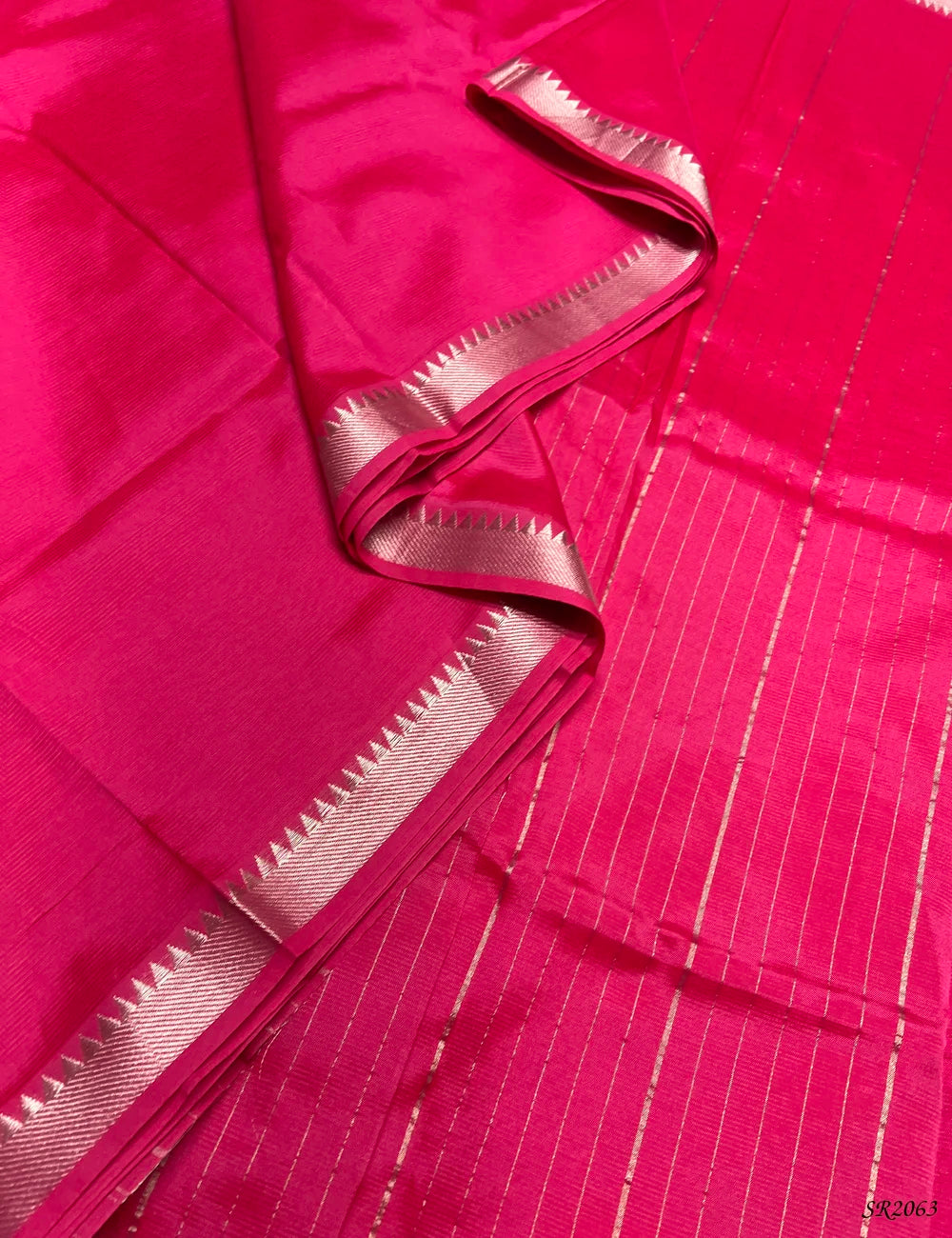 Baby Pink - Mangalagiri Silk Cotton Pallu View