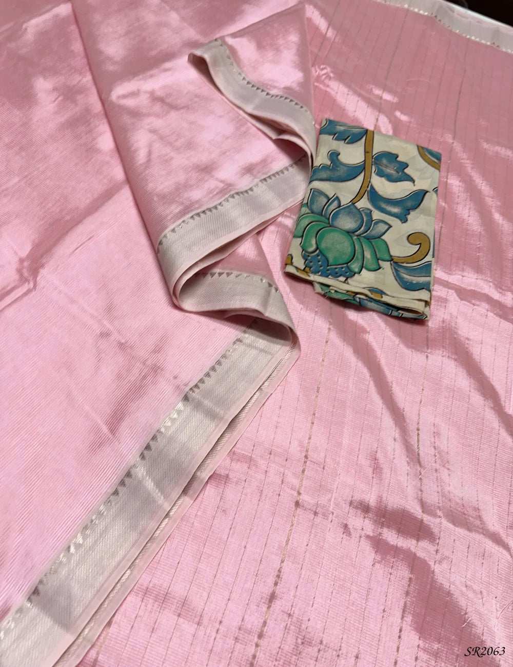 Baby Pink - Mangalagiri Silk Cotton Pallu View
