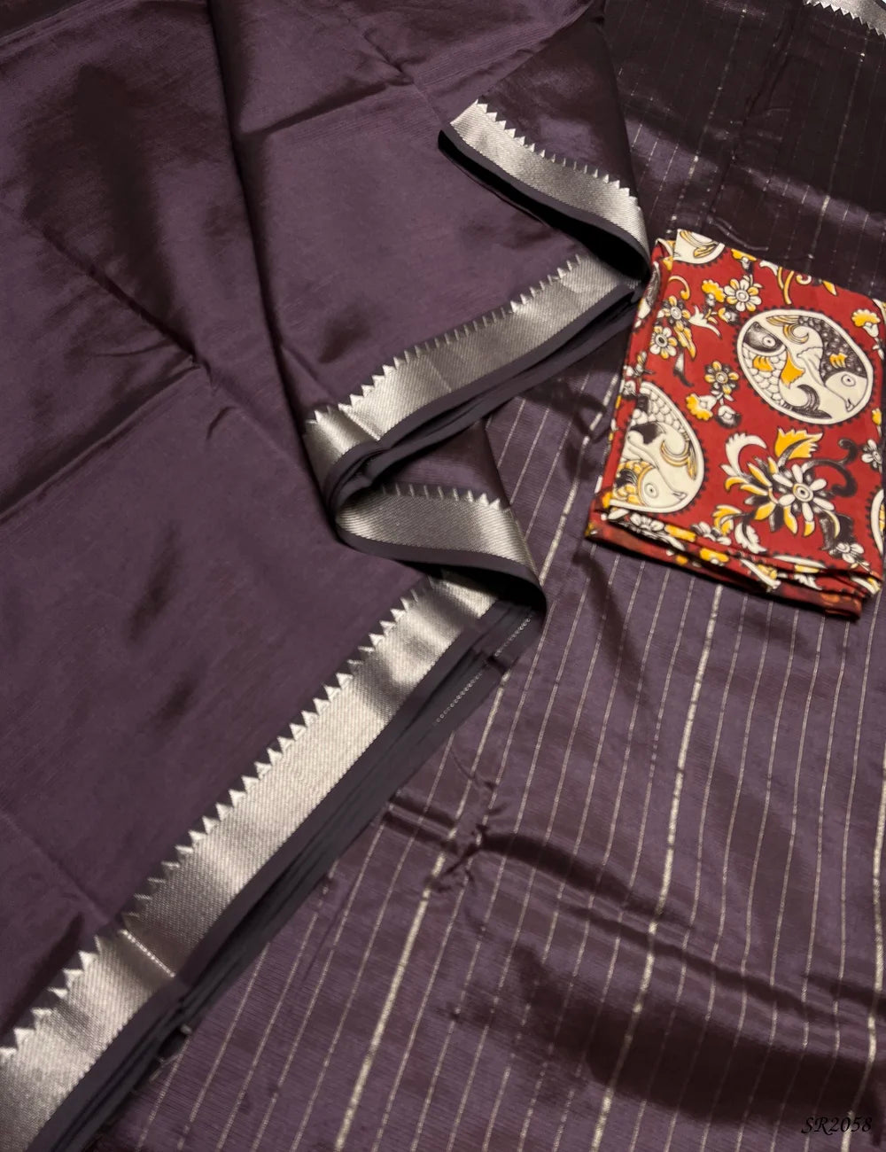 Charred Chocolate - Mangalagiri Silk Cotton -