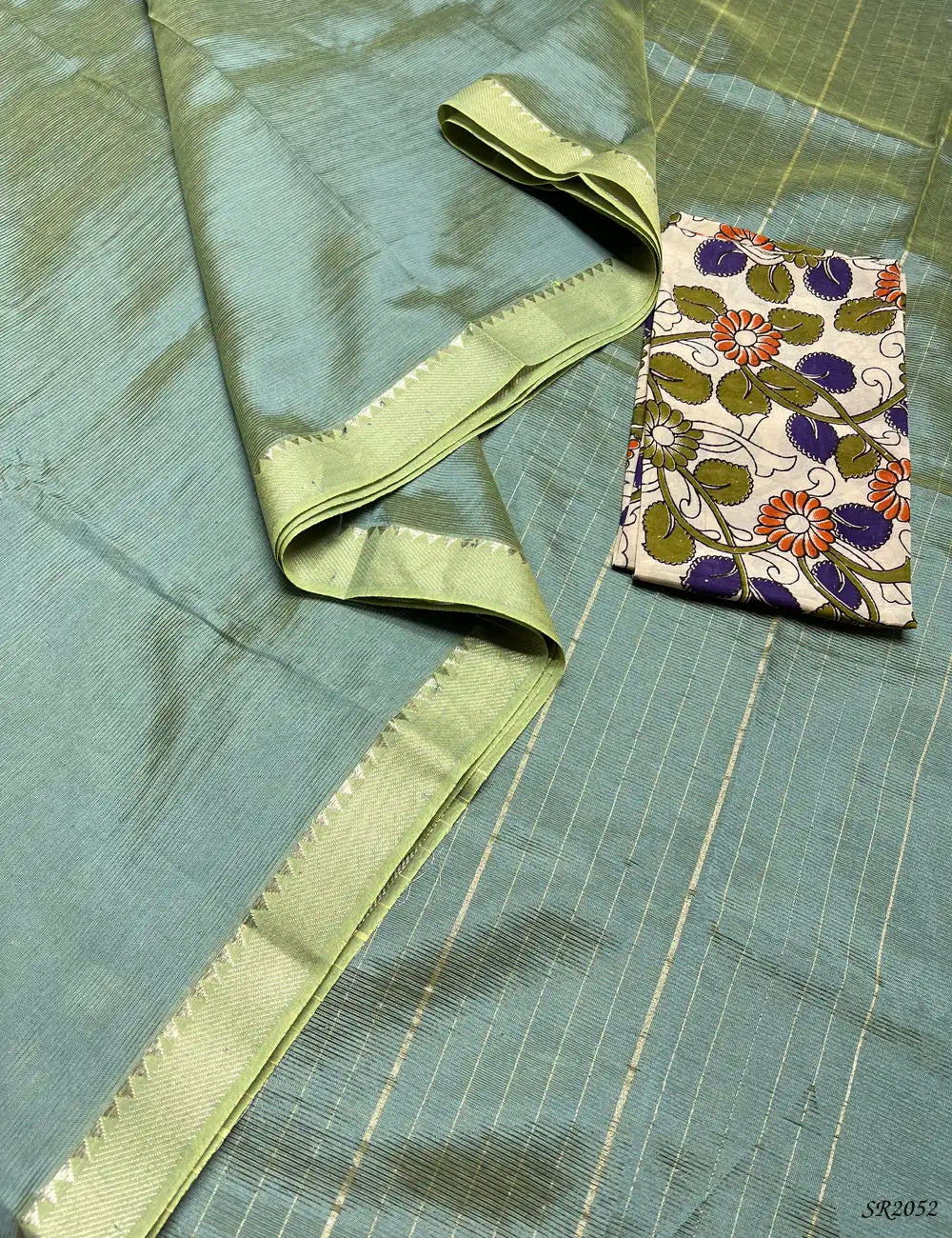 Chinoise Green - Mangalagiri Silk Cotton -