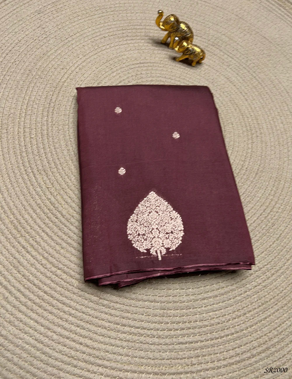 Cinnamon - Viscose Georgette Saree Front View