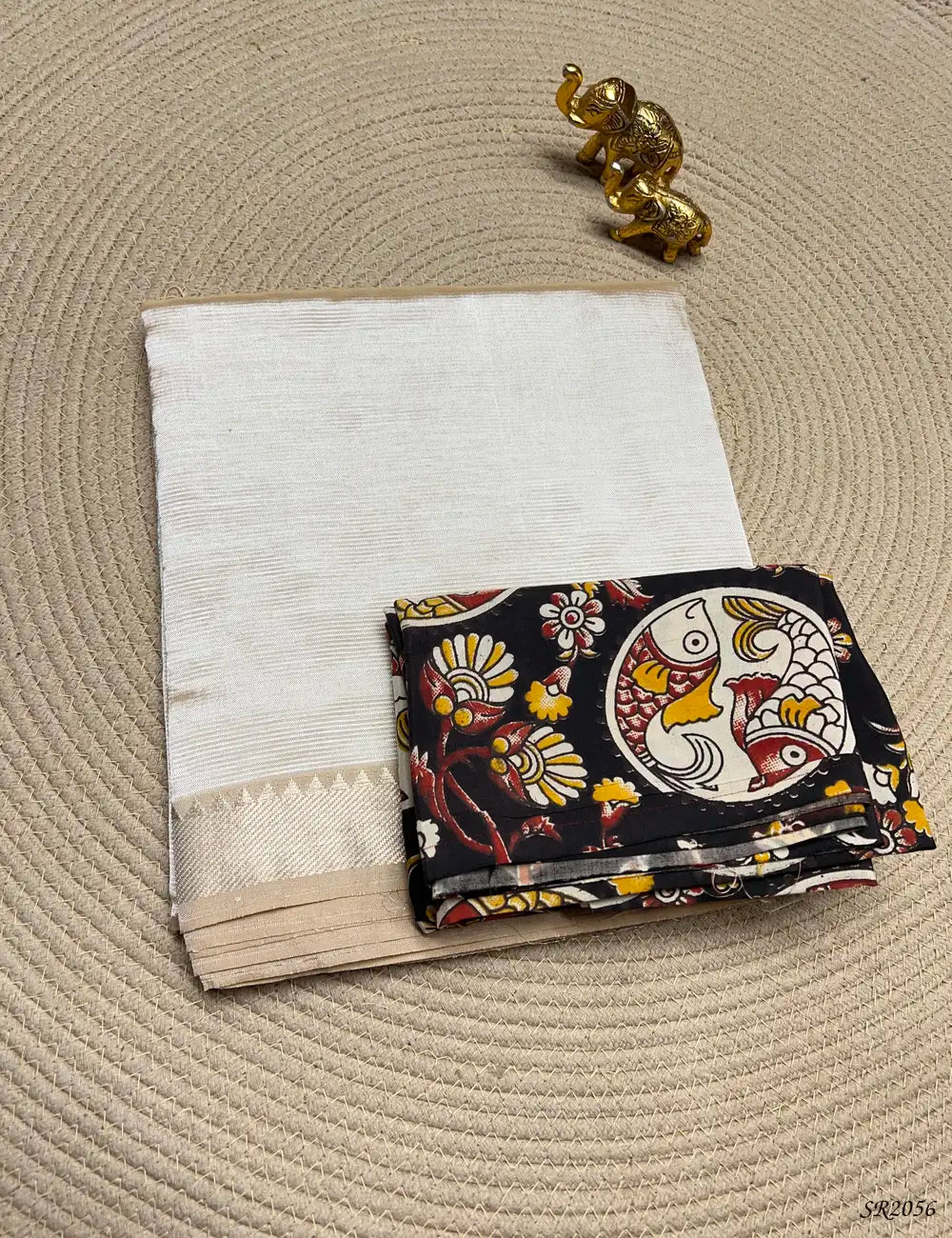 Cream - Mangalagiri Silk Cotton Front View