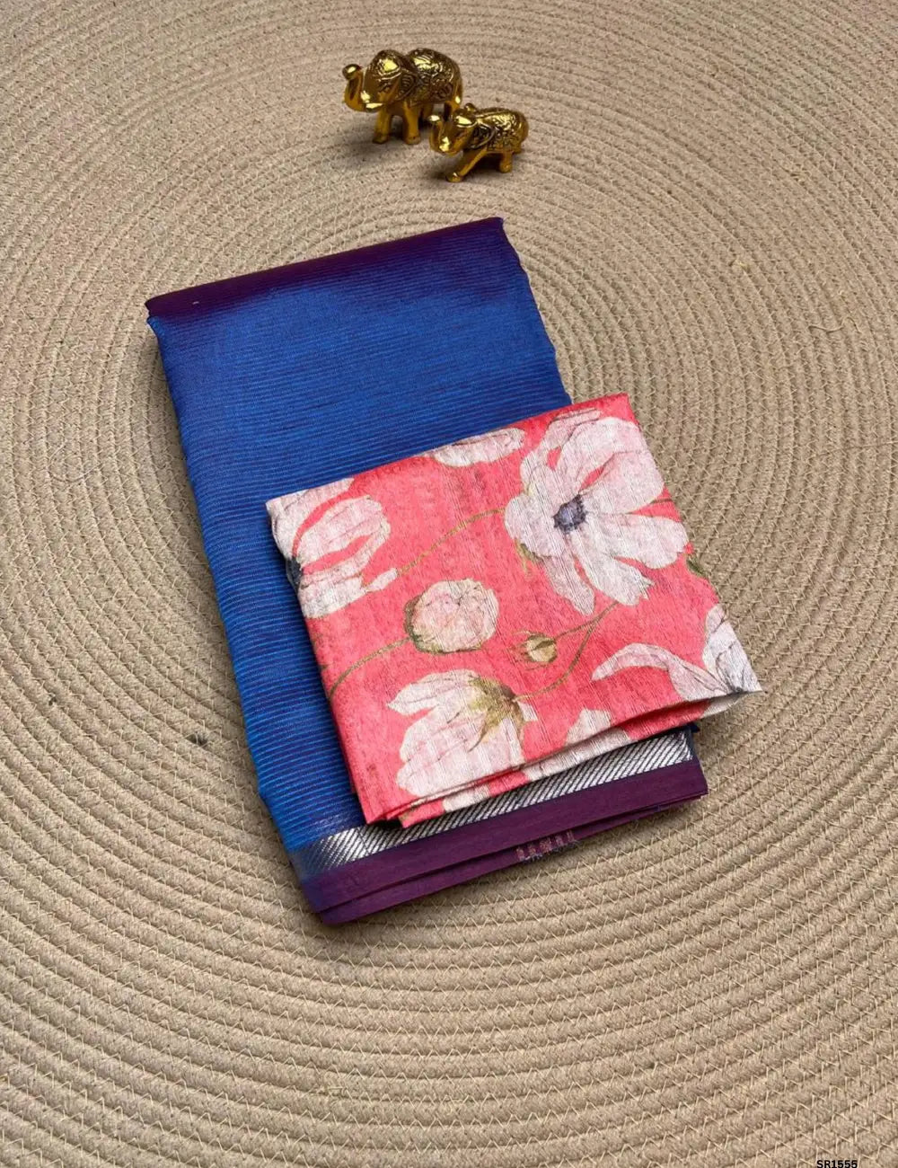 Peacock Blue - Mangalagiri Silk Cotton Saree