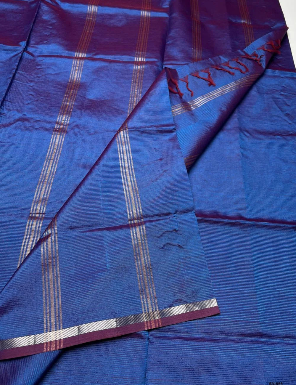 Peacock Blue - Mangalagiri Silk Cotton Saree