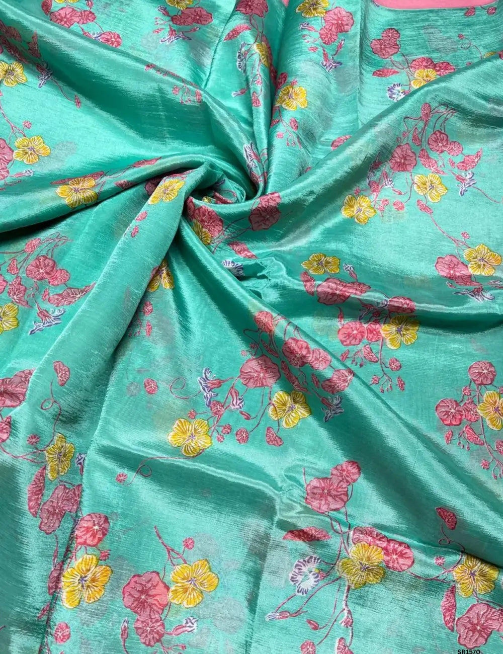 Turquoise - Mangalagiri Silk Saree