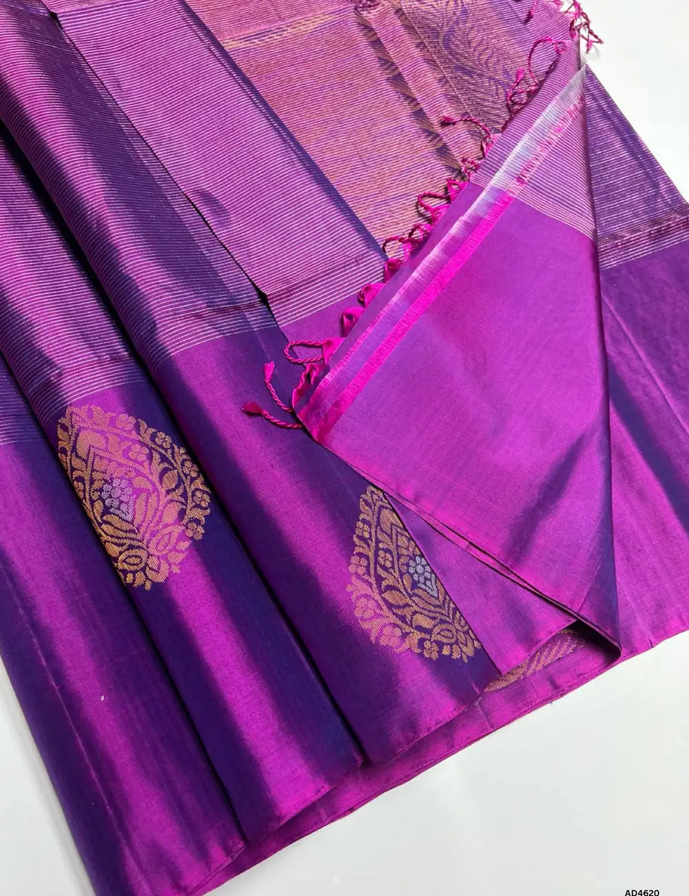 Purple - Facncy Border Soft Silk Saree
