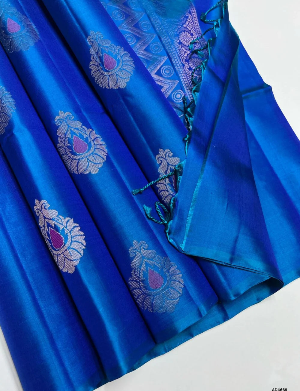Peacock Blue - Soft Silk Saree