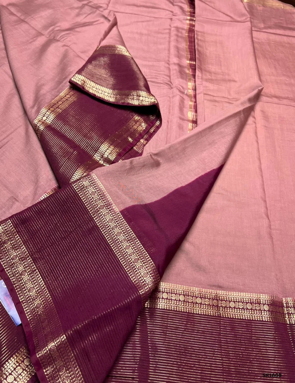 Dusty Rose & Jam - Binny Silk Saree