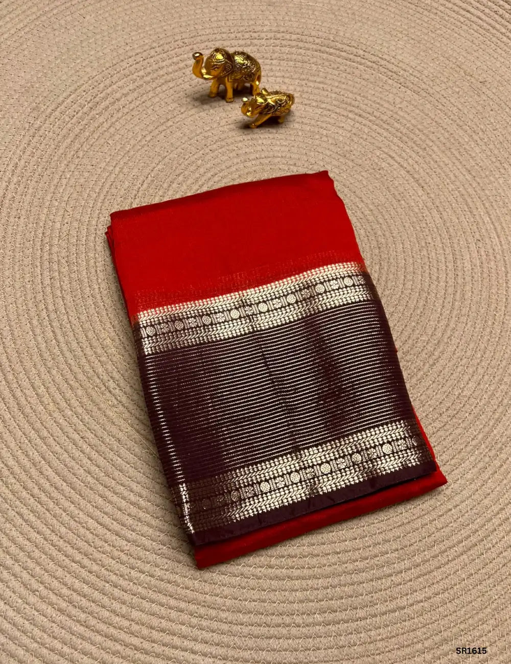 Rust & Coffee Brown - Binny Silk Saree