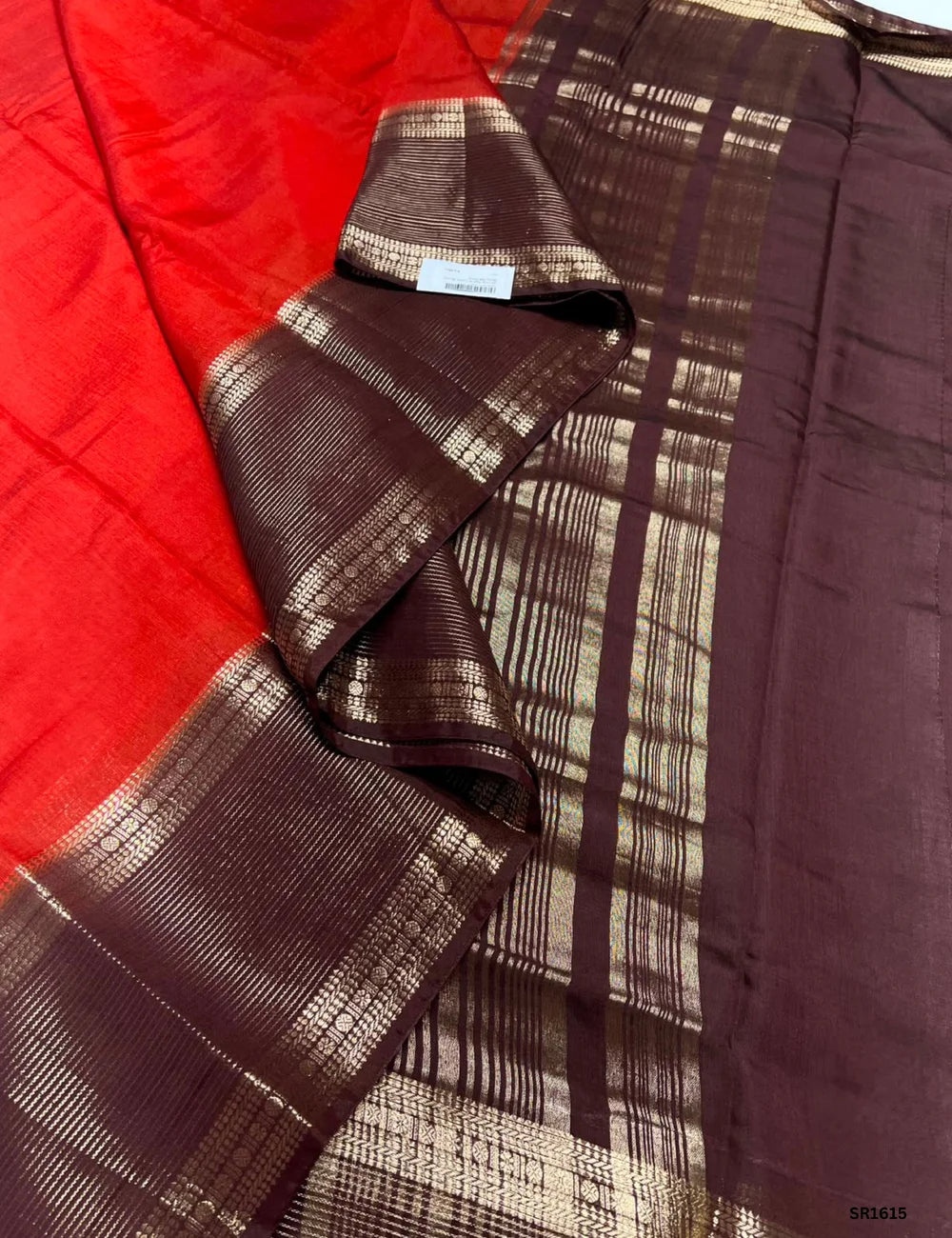 Rust & Coffee Brown - Binny Silk Saree