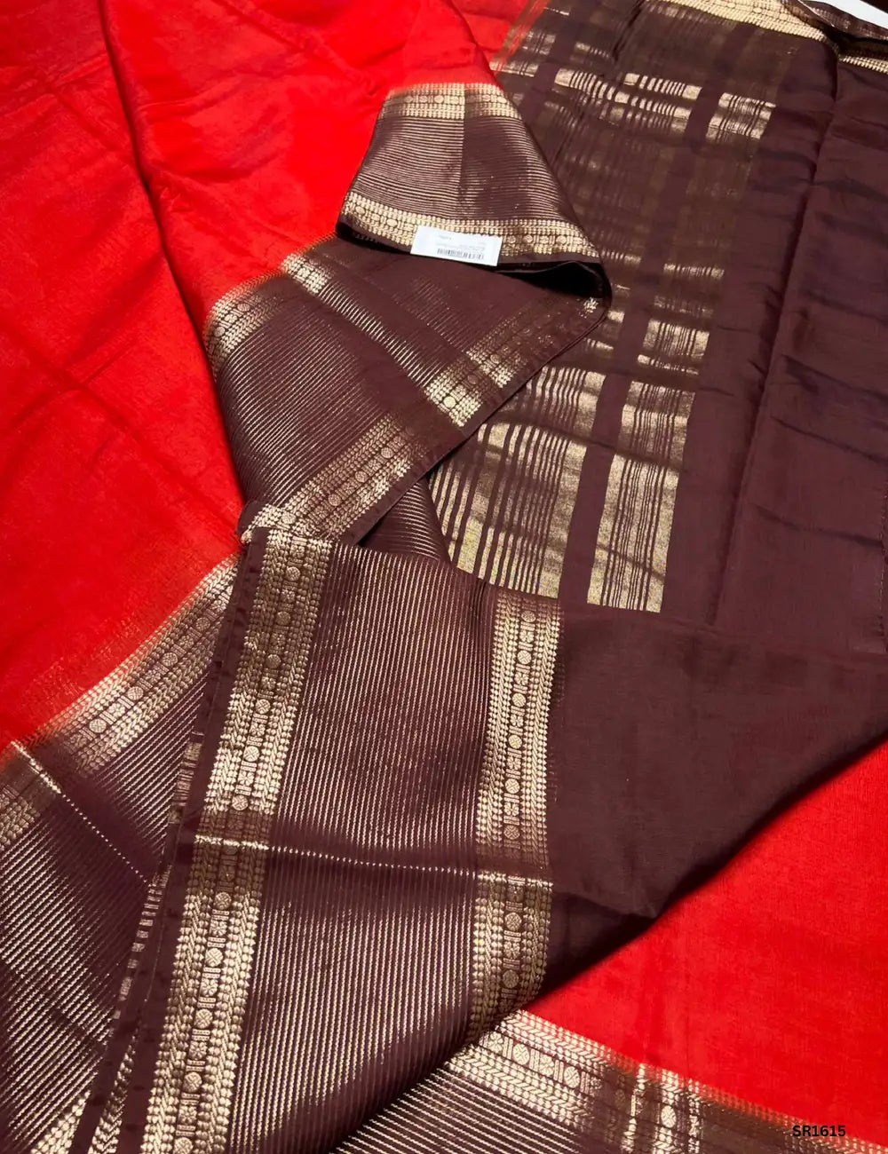 Rust & Coffee Brown - Binny Silk Saree