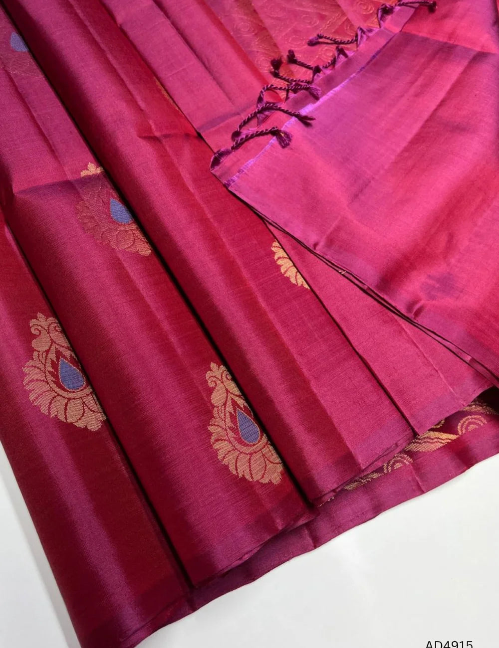Maroon Pink - Soft Silk Saree