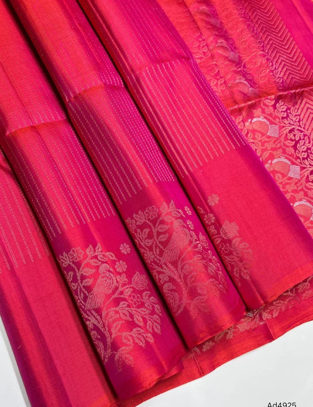 Orangish Pink - Vairaoosi Fancy Border Soft Silk Saree