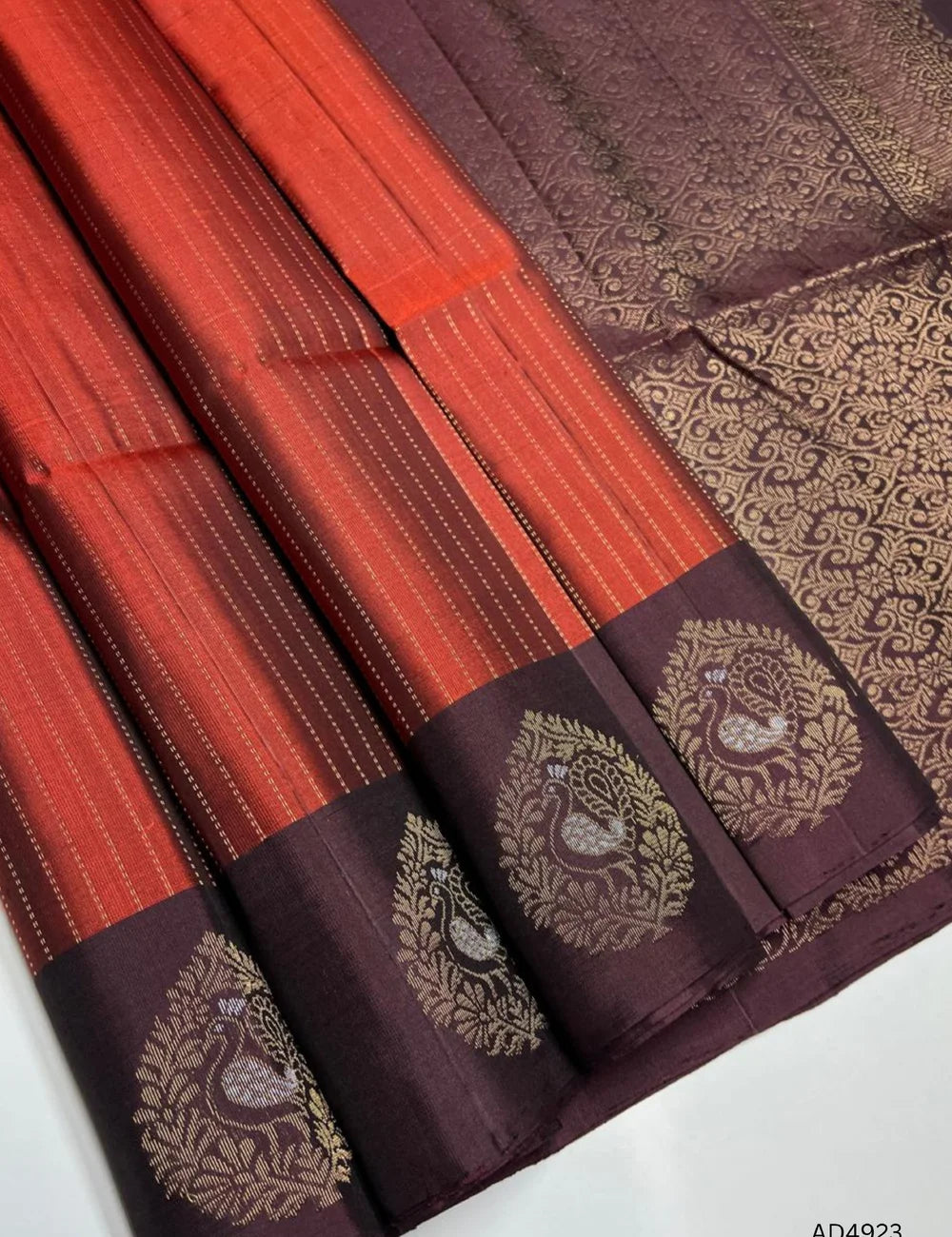 Rust & Burgundy - Vairaoosi Fancy Border Soft Silk Saree