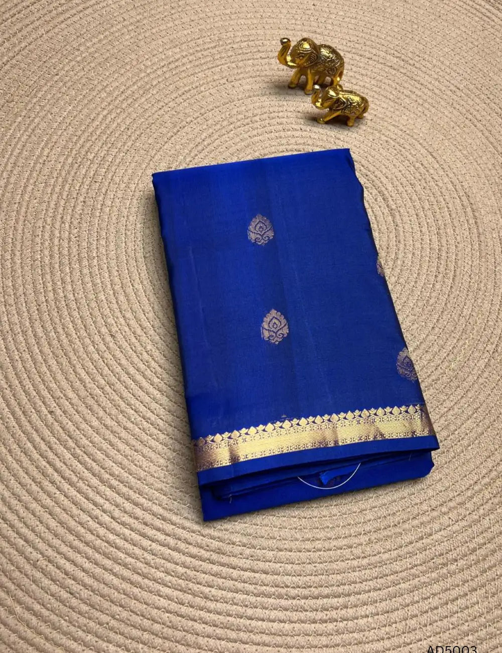 Blue - Kanchi Border Soft Silk Saree