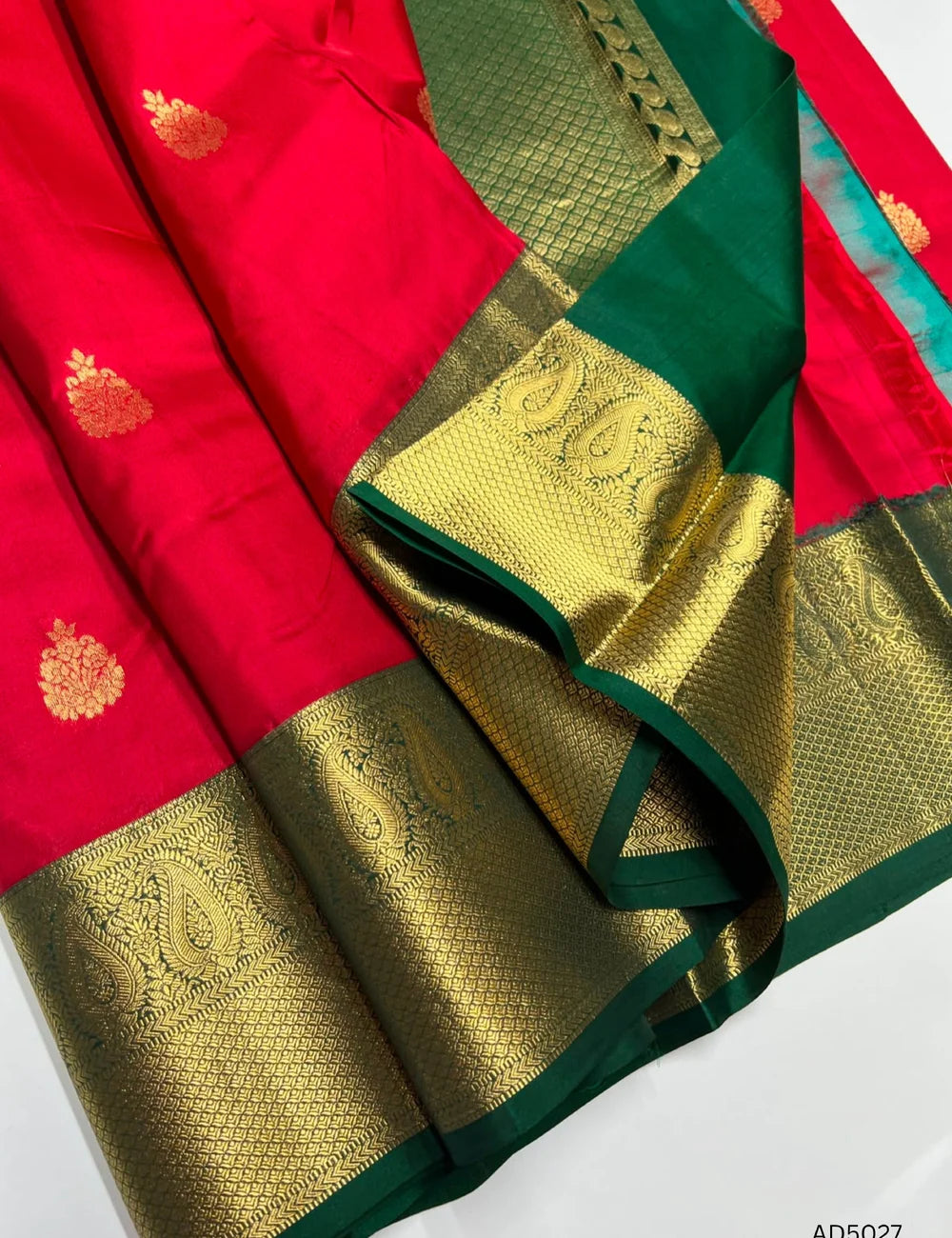 Red & Green - Kotanchji Soft Silk Saree