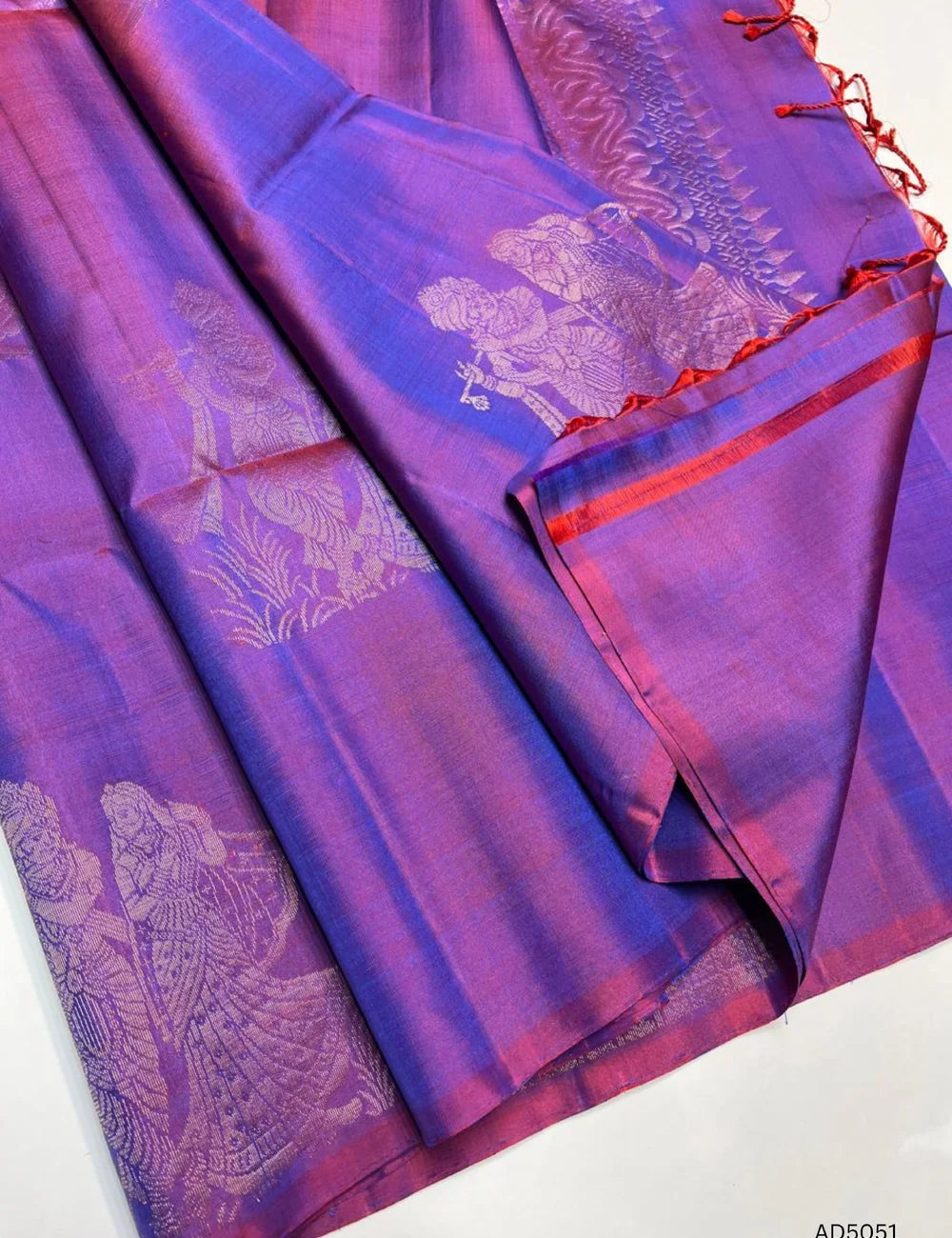 Dual Tone Purple - Fancy Border Soft Silk Saree
