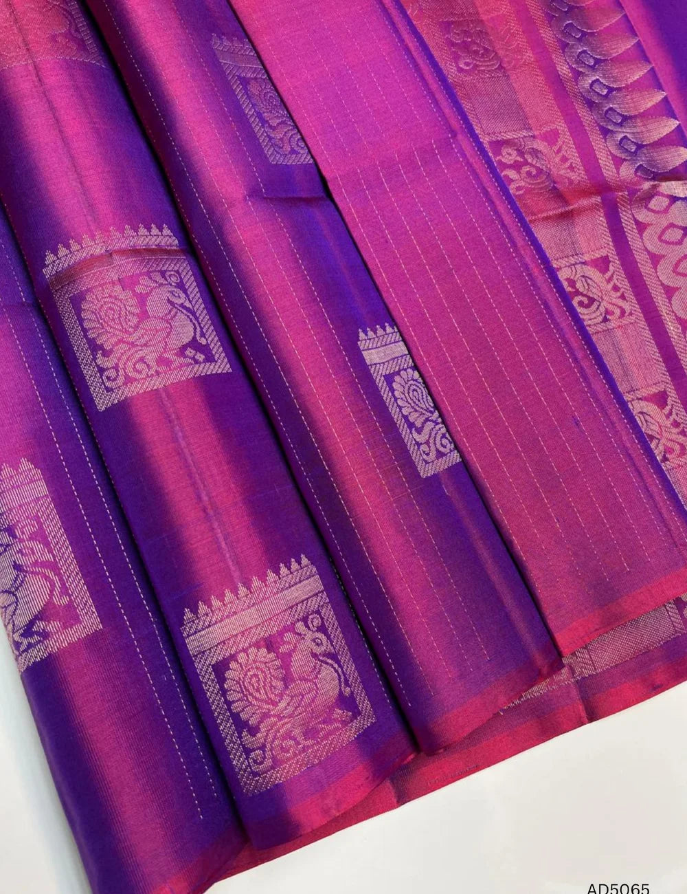 Dual Tone Magenta - Soft Silk Saree