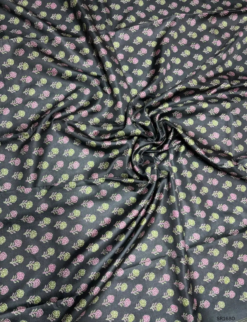 Dark Grey - Semi Tussar Saree