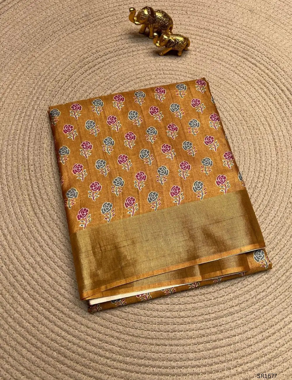 Mustard - Semi Tussar Saree
